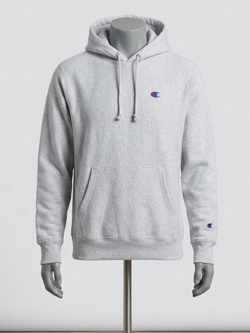 Authentic Champion Reverse Weave Hoodie - Heather Grey - Size Small
